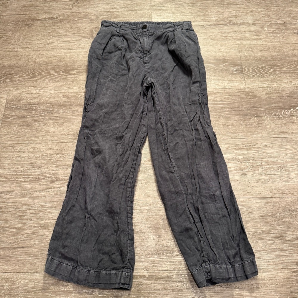Massimo Dutti Pants Womens 4 Blue 26x26 Vintage Cotton Elastic Waist Trouser